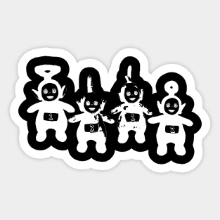 Tubby Crust / 1312 ACAB Punk Cartoon 666 (white ink) Sticker